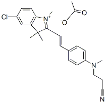 5-chloro-2-[2-[4-[(2-cyanoethyl)methylamino]phenyl]vinyl]-1,3,3-trimethyl-3H-indolium acetate CAS#: 93686-61-4