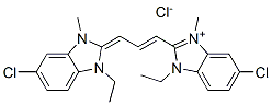 5-chloro-2-[3-(5-chloro-1-ethyl-1,3-dihydro-3-methyl-2H-benzimidazol-2-ylidene)-1-propenyl]-1-ethyl-3-methyl-1H-benzimidazolium chloride CAS#: 93857-68-2