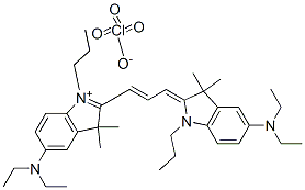 5-(diethylamino)-2-[3-[5-(diethylamino)-1,3-dihydro-3,3-dimethyl-1-propyl-2H-indol-2-ylidene]prop-1-enyl]-3,3-dimethyl-1-propyl-3H-indolium perchlorate CAS#: 93858-43-6