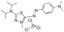 5-(diisopropylamino)-2-[[4-(dimethylamino)phenyl]azo]-3-methyl-1,3,4-thiadiazolium trichlorozincate(1-) CAS#: 93783-70-1