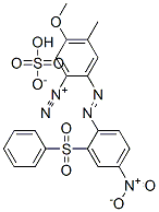 5-methoxy-4-methyl-2-[[4-nitro-2-(phenylsulphonyl)phenyl]azo]benzenediazonium hydrogen sulphate CAS#: 94276-10-5