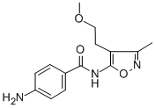 5-(p-Aminobenzamido)-4-(2-methoxyethyl)-3-methylisoxazole CAS#: 92440-49-8