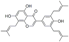 5,7-Dihydroxy-3-[4-hydroxy-3,5-bis(3-methyl-2-butenyl)phenyl]-8-(3-methyl-2-butenyl)-4H-1-benzopyran-4-one CAS#: 92519-86-3