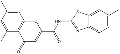5,7-dimethyl-N-(6-methyl-1,3-benzothiazol-2-yl)-4-oxo-4H-chromene-2-carboxamide CAS#: 898644-02-5