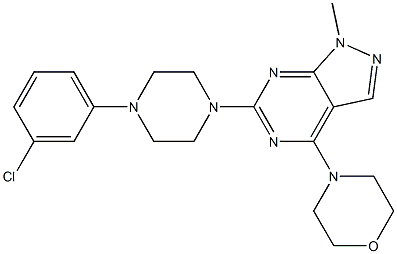 6-[4-(3-chlorophenyl)piperazin-1-yl]-1-methyl-4-(morpholin-4-yl)-1H-pyrazolo[3,4-d]pyrimidine CAS#: 897758-49-5