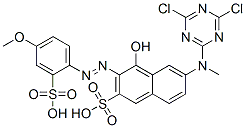 6-[(4,6-dichloro-1,3,5-triazin-2-yl)methylamino]-4-hydroxy-3-[(4-methoxy-2-sulphophenyl)azo]naphthalene-2-sulphonic acid CAS#: 93858-26-5