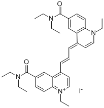 6-[(DIETHYLAMINO)CARBONYL]-4-((E)-3-[6-[(DIETHYLAMINO)CARBONYL]-1-ETHYL-4(1H)-QUINOLINYLIDENE]-1-PROPENYL)-1-ETHYLQUINOLINIUM IODIDE CAS#: 91776-83-9