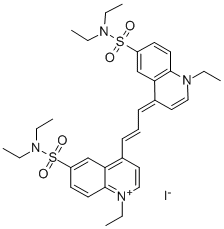 6-[(DIETHYLAMINO)SULFONYL]-4-((E)-3-[6-[(DIETHYLAMINO)SULFONYL]-1-ETHYL-4(1H)-QUINOLINYLIDENE]-1-PROPENYL)-1-ETHYLQUINOLINIUM IODIDE CAS#: 91776-86-2