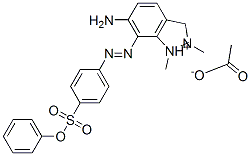 6-amino-1,2-dimethyl-7-[[4-(phenoxysulphonyl)phenyl]azo]-1H-indazolium acetate CAS#: 94109-88-3