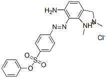 6-amino-1,2-dimethyl-7-[[4-(phenoxysulphonyl)phenyl]azo]-1H-indazolium chloride CAS#: 94109-86-1