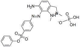 6-amino-1,2-dimethyl-7-[[4-(phenoxysulphonyl)phenyl]azo]-1H-indazolium dihydrogen phosphate CAS#: 94109-89-4