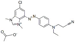 6-chloro-4-[[4-[(2-cyanoethyl)ethylamino]phenyl]azo]-1,3-dimethyl-1H-benzimidazolium acetate CAS#: 96446-15-0