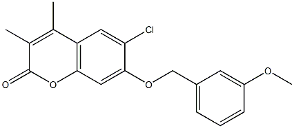 6-chloro-7-[(3-methoxyphenyl)methoxy]-3,4-dimethylchromen-2-one CAS#: 896592-32-8