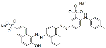 6-hydroxy-5-[[4-[[4-[(4-methylphenyl)amino]-3-sulphophenyl]azo]-1-naphthyl]azo]naphthalene-2-sulphonic acid, sodium salt CAS#: 93964-13-7