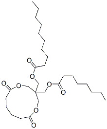 [6,11-dioxo-3-[[(1-oxooctyl)oxy]methyl]-1,5-dioxacycloundec-3-yl]methyl decanoate CAS#: 94278-17-8