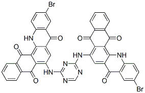 6,6'-(1,3,5-triazine-2,4-diyldiimino)bis[10-bromonaphth[2,3-c]acridine-5,8,14(13H)-trione] CAS#: 97338-14-2