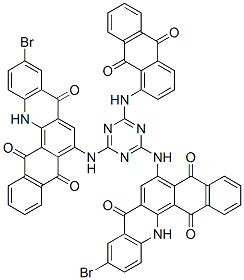 6,6'-[[6-[(9,10-dihydro-9,10-dioxoanthryl)amino]-1,3,5-triazine-2,4-diyl]diimino]bis[10-bromonaphth[2,3-c]acridine-5,8,14(13H)-trione] CAS#: 97434-75-8