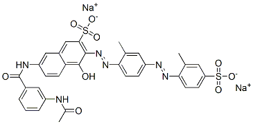 7-[[3-(acetamido)benzoyl]amino]-4-hydroxy-3-[[2-methyl-4-[(2-methyl-4-sulphophenyl)azo]phenyl]azo]naphthalene-2-sulphonic acid, sodium salt CAS#: 94108-93-7