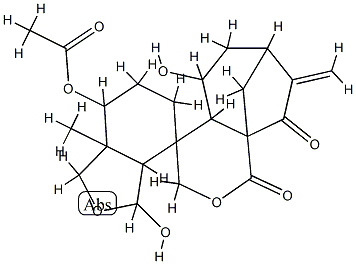 7-(Acetyloxy)-3,3a,5,6,7,7a,5',6',7',8'-decahydro-3,5'-dihydroxy-7a-methyl-8'-methylenespiro[isobenzofuran-4(1H),4'(3'H)-[1H-7,9a]methanocyclohepta[c]pyran]-1',9'(4'aH)-dione CAS#: 92533-55-6
