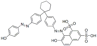 7-hydroxy-8-[[4-[1-[4-[(4-hydroxyphenyl)azo]phenyl]cyclohexyl]phenyl]azo]naphthalene-1,3-disulphonic acid CAS#: 93919-33-6