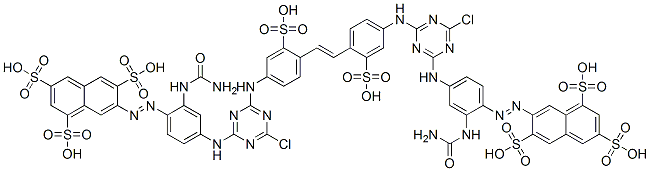 7,7'-[vinylenebis[(3-sulpho-4,1-phenylene)imino(6-chloro-1,3,5-triazine-4,2-diyl)imino[2-[(aminocarbonyl)amino]-4,1-phenylene]azo]]bisnaphthalene-1,3,6-trisulphonic acid CAS#: 94022-71-6
