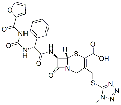 (7R)-7-[[(R)-[[[(2-Furoyl)amino]carbonyl]amino]phenylacetyl]amino]-3-[[(1-methyl-1H-tetrazol-5-yl)thio]methyl]cepham-3-ene-4-carboxylic acid CAS#: 98048-76-1