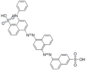 8-(phenylamino)-5-[[4-[(6-sulpho-1-naphthyl)azo]-1-naphthyl]azo]naphthalene-1-sulphonic acid CAS#: 93783-11-0