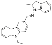 9-ETHYL-3-[[(2-METHYL-1-INDOLINYL)IMINO]METHY]CARBAZOLE CAS#: 94941-30-7
