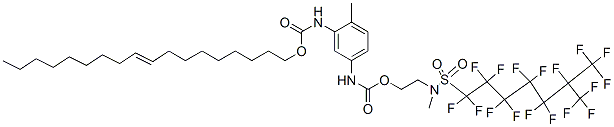 9-octadecenyl [5-[[[2-[[(heptadecafluoroisooctyl)sulphonyl]methylamino]ethoxy]carbonyl]amino]-2-methylphenyl]carbamate CAS#: 93894-74-7