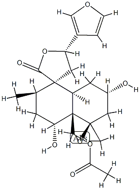 (3R,5S,5'R)-4'aα-[(Acetyloxy)methyl]-5-(3-furanyl)-2',3',4,4',4'a,5,6',7',8',8'aβ-decahydro-4'β,7'β-dihydroxy-2'α-methyldispiro[furan-3(2H),1'(5'H)-naphthalene-5',2''-oxiran]-2-one CAS#: 90851-19-7