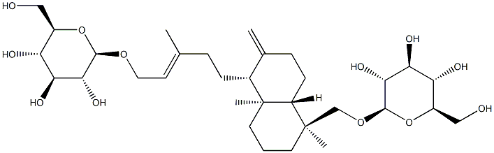 [(E)-5-[[(1R,4aβ)-Decahydro-5β-[(β-D-glucopyranosyloxy)methyl]-5,8aα-dimethyl-2-methylenenaphthalen]-1α-yl]-3-methyl-2-pentenyl]β-D-glucopyranoside CAS#: 90851-27-7