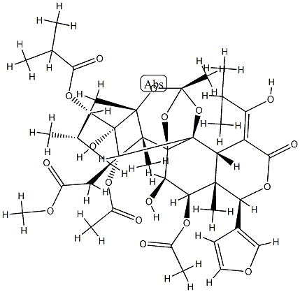 12α-Acetyloxy-11α-hydroxy-15-[(Z)-1-hydroxy-2-methylpropylidene]phragmalin 30-acetate 3-(2-methylpropionate) CAS#: 90931-01-4