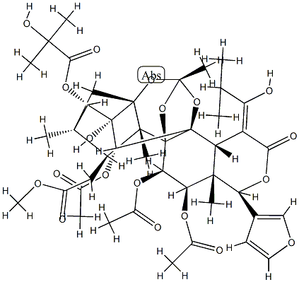 11α,12α-Bis(acetyloxy)-15-[(Z)-1-hydroxy-2-methylpropylidene]phragmalin 30-acetate 3-(2-hydroxy-2-methylpropionate) CAS#: 90931-02-5
