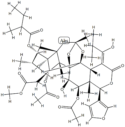 12α-Acetyloxy-11α-hydroxy-15-[(Z)-1-hydroxy-2-methylpropylidene]phragmalin 30-acetate 3-(2-methylbutyrate) CAS#: 90955-39-8
