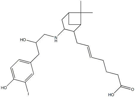 9,11-dimethylmethano-11,12-methano 16-(3-iodo-4-hydroxyphenyl)-13,14-dihydro-13-aza-15-tetranorthromboxane A2 CAS#: 97228-80-3
