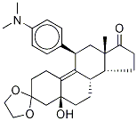 (5α,11β)-11-[4-(Dimethylamino)phenyl]-5-hydroxy-estr-9-ene-3,17-dione Cyclic 3-(1,2-Ethanediyl Acetal) CAS#: 91934-77-9