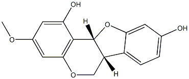 (6aR)-6aα,11aα-Dihydro-3-methoxy-6H-benzofuro[3,2-c][1]benzopyran-1,9-diol CAS#: 92358-41-3