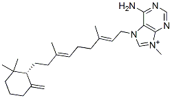 6-Amino-7-[(2E,6E)-3,7-dimethyl-9-(2,2-dimethyl-6-methylenecyclohexane-1β-yl)-2,6-nonadienyl]-9-methyl-9H-purine-7-ium CAS#: 92599-00-3