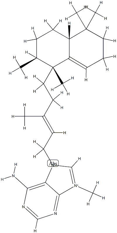 6-Amino-9-methyl-7-[(2E)-3-methyl-5-[(1R)-1,2,3,4,4aβ,5,6,7-octahydro-1,2β,5,5-tetramethylnaphthalen-1α-yl]-2-pentenyl]-7H-purin-9-ium CAS#: 92664-78-3