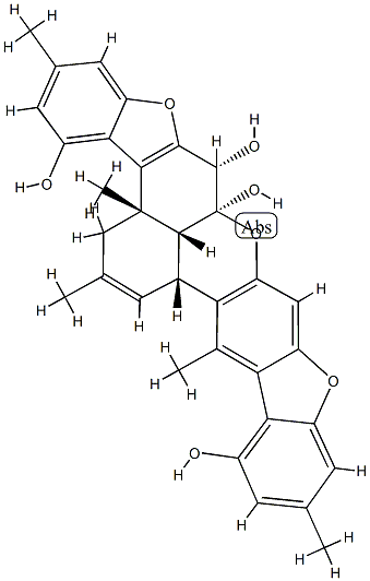 [3aS,(-)]-3,3a,9,9a,17bβ,17cβ-Hexahydro-2,3aβ,6,14,17-pentamethylbenzo[kl]bisbenzofuro[3,2-b:2',3'-i]xanthene-4,9α,9aα,16-tetrol CAS#: 93376-70-6