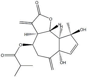 2-Methylpropanoic acid (3aR)-2,3,3aβ,4,5,6,6a,9,9aβ,9bα-decahydro-6aβ,9α-dihydroxy-9β-methyl-3,6-bis(methylene)-2-oxoazuleno[4,5-b]furan-4α-yl ester CAS#: 93767-40-9