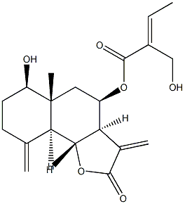 (E)-2-(Hydroxymethyl)-2-butenoic acid (3aR)-2,3,3aβ,4,5,5a,6,7,8,9,9aβ,9bα-dodecahydro-6α-hydroxy-5aα-methyl-3,9-bis(methylene)-2-oxonaphtho[1,2-b]furan-4α-yl ester CAS#: 94190-28-0