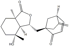 (3R)-3aα,4,5,6,7,7a-Hexahydro-4α-hydroxy-4,7aα-dimethyl-3-[[(1R,5S)-6-methylene-2-oxobicyclo[3.2.1]oct-3-en-1-yl]methyl]-1(3H)-isobenzofuranone CAS#: 94529-68-7