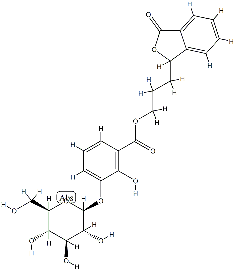 3-(β-D-Glucopyranosyloxy)-2-hydroxybenzoic acid 3-(1,3-dihydro-3-oxoisobenzofuran-1-yl)propyl ester CAS#: 94617-34-2