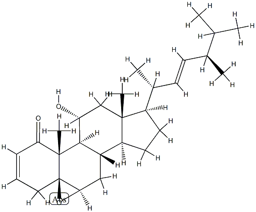 (22E)-5,6β-Epoxy-11α-hydroxy-5β-ergosta-2,22-dien-1-one CAS#: 94806-03-8