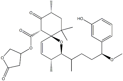 (2R,6S,7S,9R)-2α-[(1S,4S)-4-(3-Hydroxyphenyl)-4-methoxy-1-methylbutyl]-3β,9,11,11-tetramethyl-8-oxo-1-oxaspiro[5.5]undec-4-ene-7-carboxylic acid (3R)-tetrahydro-5-oxofuran-3-yl ester CAS#: 95069-53-7