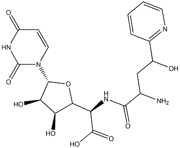 5-[[2-Amino-4-hydroxy-1-oxo-4-(2-pyridinyl)butyl]amino]-1-(3,4-dihydro-2,4-dioxopyrimidin-1(2H)-yl)-1,5-dideoxy-β-D-allofuranuronic acid CAS#: 95259-45-3