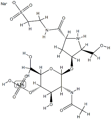 (4S)-4α-[[2-(Acetylamino)-2-deoxy-4-O-sodiosulfo-β-D-glucopyranosyl]oxy]-5β-(hydroxymethyl)-N-(2-sulfoethyl)pyrrolidine-2α-carboxamide CAS#: 95911-30-1