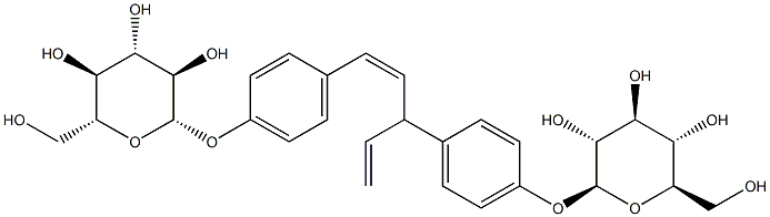[(Z)-3-Ethenyl-1-propene-1,3-diyl]bis(4,1-phenylene)bis(β-D-glucopyranoside) CAS#: 96848-98-5