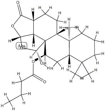 (3R,3aα,5aα,9aβ,11aα,12R)-3β,3bβ-(Epoxymethano)-4α,12-dihydroxy-3a,3b,4,5,5a,6,7,8,9,9a,9bα,10,11,11a-tetradecahydro-6,6,9a-trimethylphenanthro[1,2-c]furan-1(3H)-one 4-butyrate CAS#: 97042-20-1